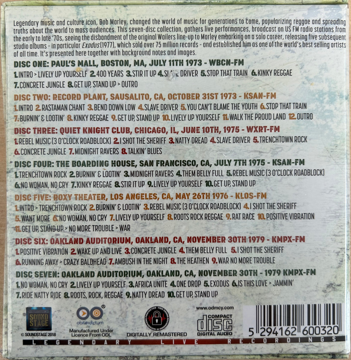 Bob Marley & The Wailers – Jammin' In The '70s - Broadcast