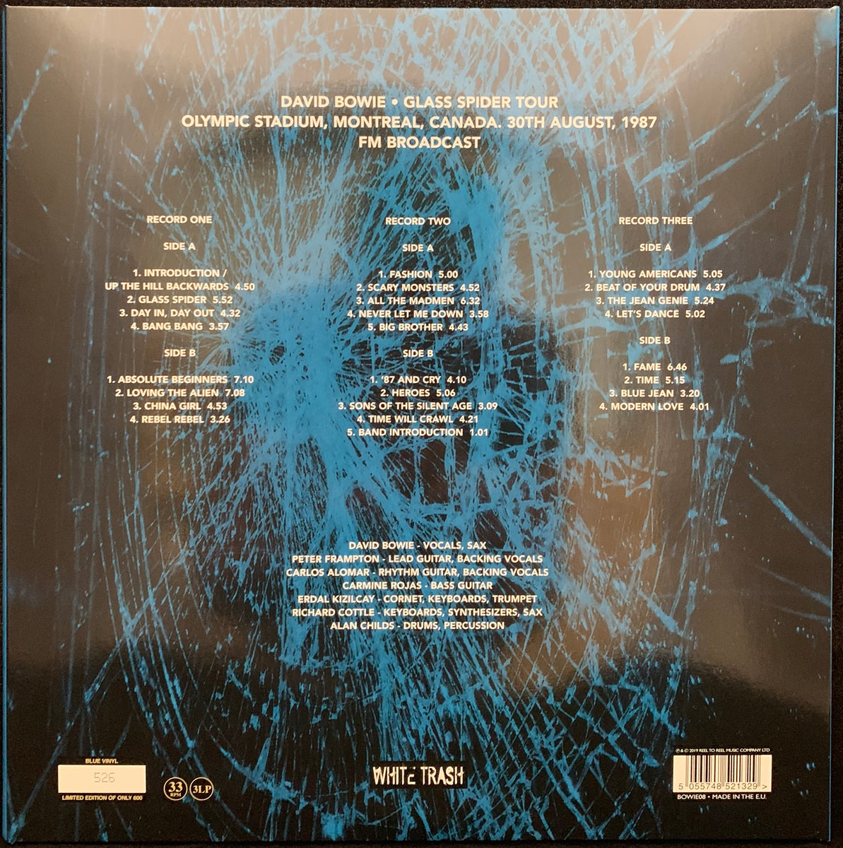David Bowie Live Glass Spider Tour Montreal 1987 Limited Edition