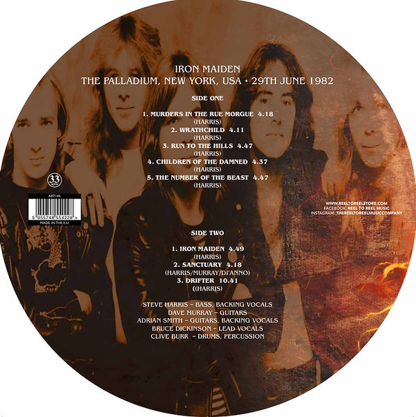 Iron Maiden - Live at the Palladium in New York 1982 Limited Edition LP Picture Disc