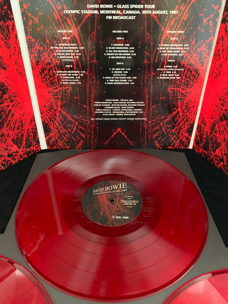 David Bowie Live Glass Spider Tour Montreal 1987 Limited Edition Red Vinyl 3 LP