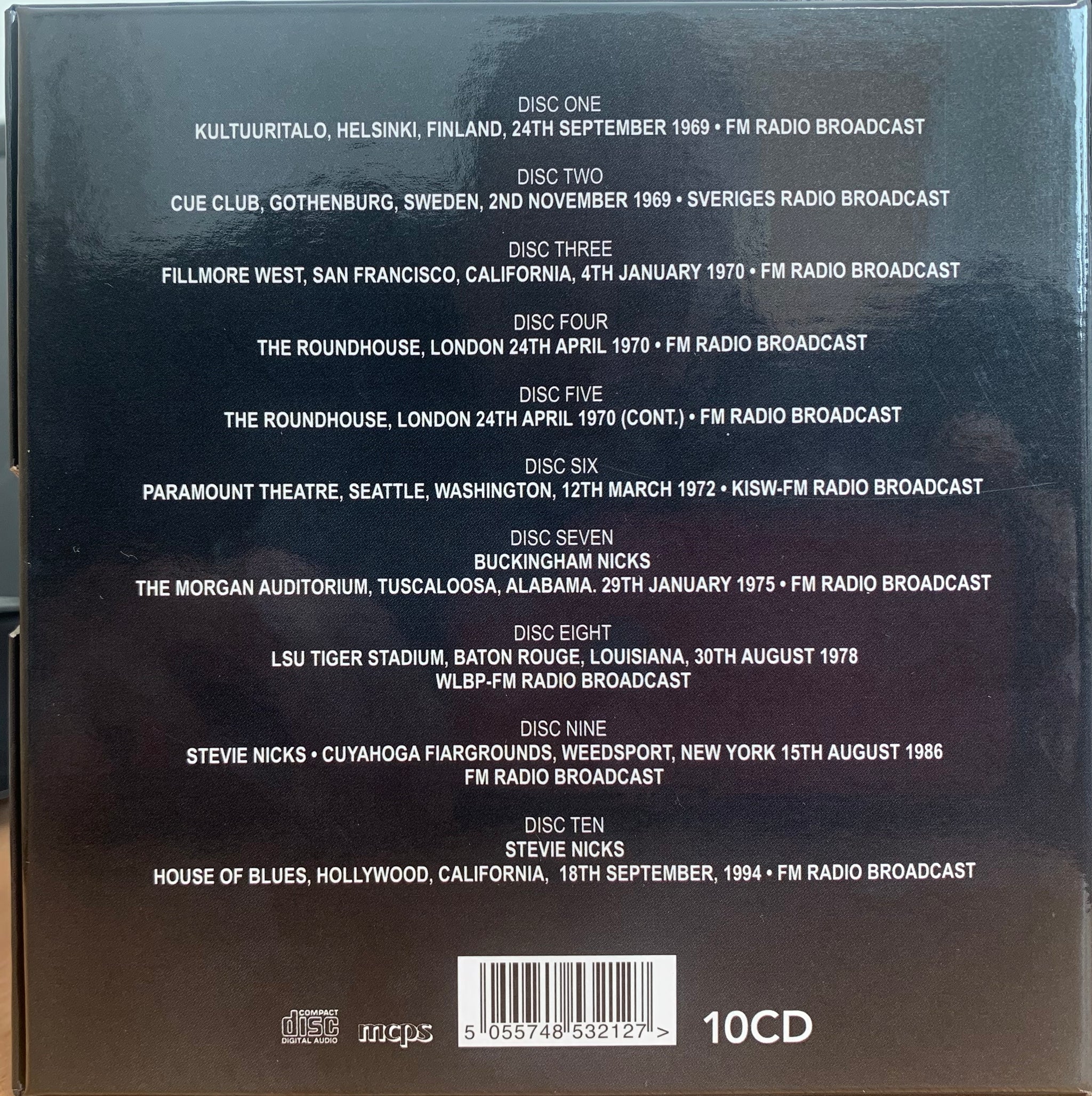 Fleetwood Mac On a Merry Go Round Live Box Set 1969-94 10 x CD Box